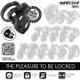 ADDICTED TOYS LOCKED - Eternal Lock Peniskäfig 9 cm mit Urethraldilator