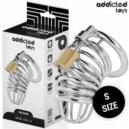 Addicted Toys Locked - Iron Cell Metall Peniskäfig 4 cm Größe S