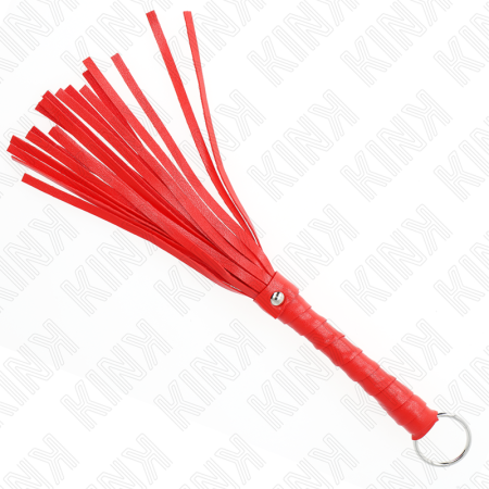 KINK - Einfacher Mini-Lederpeitsche Rot 28 cm