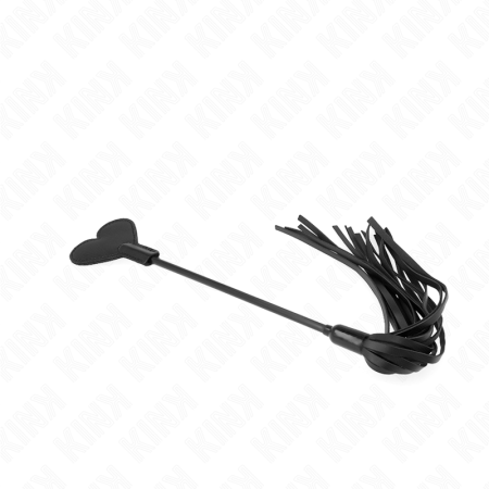 KINK Látigo mit Herz-Paddel 35 cm – Hochwertiger BDSM-Range Whip