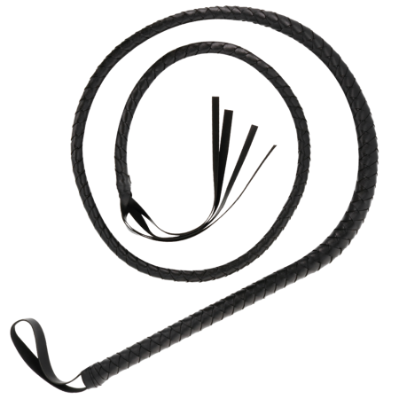 DARKNESS - Schwarze Bondage Peitsche 210cm