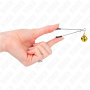 KINK - Feine Nippelklemmen mit goldenem Glöckchen 7 cm