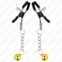 KINK - Goldene Jingle Bell Nippelklemmen 6 cm mit Anhänger