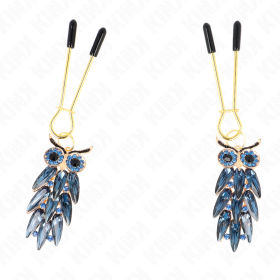 KINK - Eulen-Anhänger Nippelklemmen 6 cm