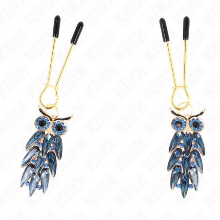 KINK - Eulen-Anhänger Nippelklemmen 6 cm