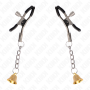 KINK Goldene Glocken-Anhänger Nippelklemmen 6 cm