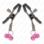 KINK - Doppelte Glocken Brustwarzenklemmen Pink 6 cm
