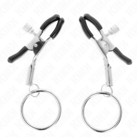 KINK - Nippelklemmen mit Ring 6 cm - Verstellbare BDSM-Stimulation