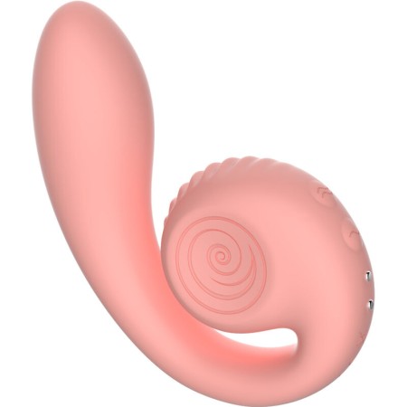 Snail Vibe Gizi Dual Stimulator - Rosa, medizinische Silikonqualität