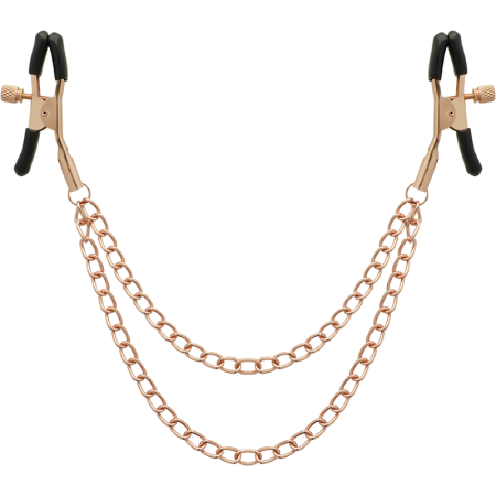 BEGME Black Edition Premium Nippelklemmen mit Kette, nickelfrei