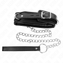 KINK Schweres Halsband mit Leine 65 cm, Modell 1, verstellbar 36,5-50 cm