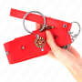 KINK - Verstellbares rotes Halsband mit Diamantmotiv und 65 cm Leine, 35-51 cm x 7 cm
