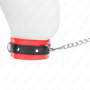 KINK Halsband mit 65 cm langer roter Leine, 54 x 4,5 cm