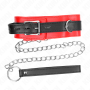 KINK Halsband mit 65 cm langer roter Leine, 54 x 4,5 cm