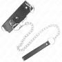 KINK Verstellbares Halsband mit 3 Ringen und 65 cm Leine, Modell 2, 36-43 cm x 5 cm