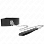 KINK Verstellbares Halsband mit 65 cm langer, 5 cm breiter schwarzer Leine