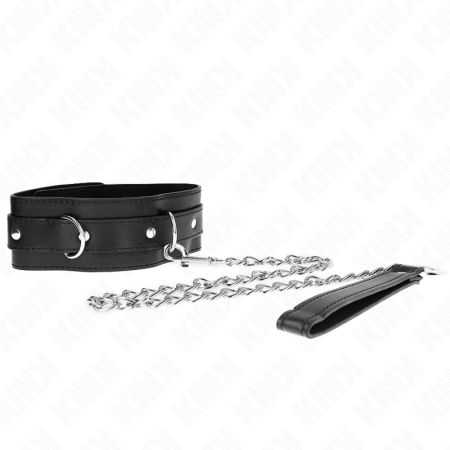 KINK Halsband mit 65 cm langer Leine in Schwarz, 54 x 4,5 cm