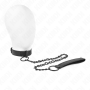KINK - Verstellbares dunkles Halsband mit 65 cm langer Leine, 37-54 cm x 3 cm