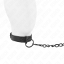 KINK - Verstellbares dunkles Halsband mit 65 cm langer Leine, 37-54 cm x 3 cm
