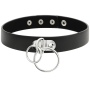 COQUETTE CHIC DESIRE - Veganes Leder Choker mit Doppelring