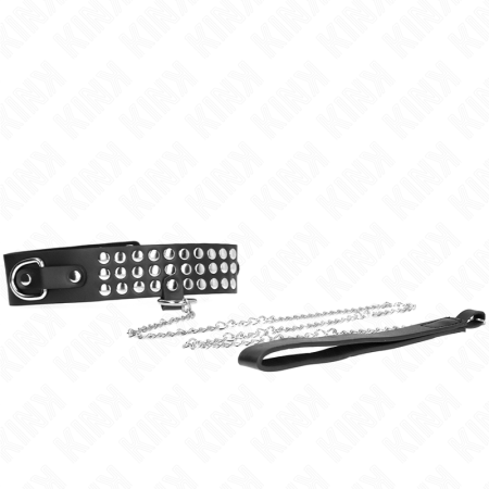 KINK Halsband mit Leine 65 cm, verstellbar 37-42 cm, mit Glitzereffekt