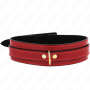 KINK Verstellbares Halsband in Weinrot mit Goldenen Details 29-42,5 cm x 4 cm