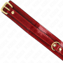 KINK Verstellbares Halsband in Weinrot mit Goldenen Details 29-42,5 cm x 4 cm