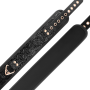 BEGME Black Edition Premium veganes Lederhalsband mit Neoprenfutter