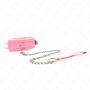 KINK - Verstellbares Halsband mit 65 cm Leine und Einschränkungen, Rosa, 36-42 cm x 5,5 cm