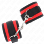 KINK Nylon Handgelenkfesseln Rot-Schwarz Modell 2 Verstellbar 18-35 cm x 6 cm