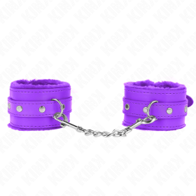 KINK Premium Gefütterte Handgelenkfesseln Violett Verstellbar 17-29 cm x 6 cm