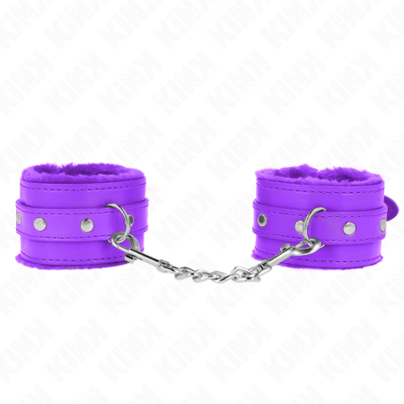 KINK Premium Gefütterte Handgelenkfesseln Violett Verstellbar 17-29 cm x 6 cm