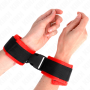 KINK Nylon-Handfesseln Rot-Schwarz Modell 1 Verstellbar 25-35 cm x 6 cm