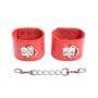OHMAMA FETISH - Rote Handschellen mit Druckverschluss