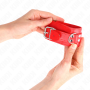 KINK - Einstellbare rote einfache Handgelenkfesseln 20-23 cm x 5,5 cm