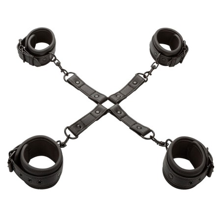 CALEXOTICS Nocturnal Hog Tie Connector aus verstellbarem schwarzem Leder