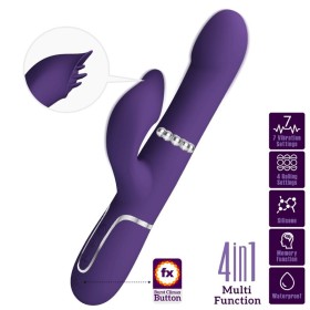 PRETTY LOVE - ZALIN Rabbit Vibrator Perlen 4-in-1 Violett