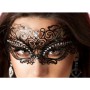 CHILIROSE - CR 3706 Schwarze Masken-Augenmaske aus Messing mit Kristallen