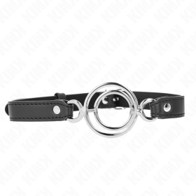 KINK - Mehrfach-O-Ring Knebel 5 cm Schwarz 63 x 2,5 cm