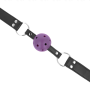 KINK Atemaktive Ballknebel 4 cm mit Doppelniet, Lila, Verstellbar 42-58 cm