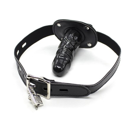 OHMAMA FETISH - Penis-Mundknebel mit Vorhängeschloss L aus TPE