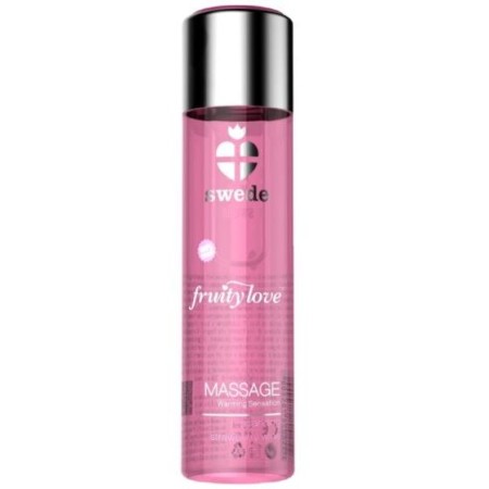 SWEDE Fruity Love Massageöl mit Wärmender Wirkung Erdbeere & Champagner 60 ml