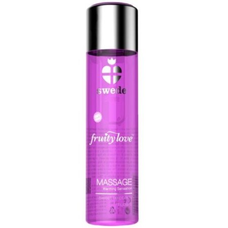 SWEDE Fruity Love Massageöl mit Wärmeeffekt Himbeere & Rhabarber 60 ml