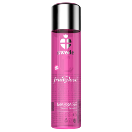 SWEDE Fruity Love Massageöl mit Wärmeeffekt Himbeere & Rhabarber 120 ml