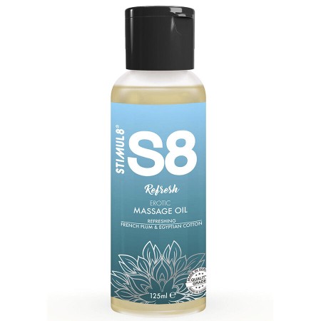 STIMUL8 S8 Refresh Massageöl Baumwolle 125 ml – Nährend & Beruhigend