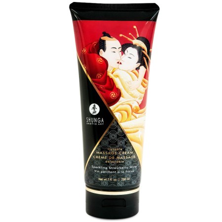 SHUNGA Massagecreme Erdbeere & Cava 200 ml – Sinnliches Massageerlebnis