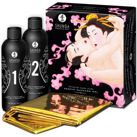 SHUNGA - Orientalisches Körper-zu-Körper Massagegel Erdbeeren & Cava