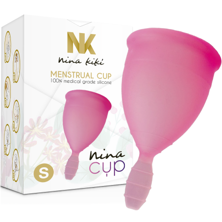NINA KIKÍ Menstruationstasse Rosa - Größe S, 100% medizinische Silikon