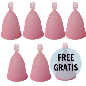 NINA KIKÍ Menstruationstasse Größe S Rosa 6 + 1 Gratis