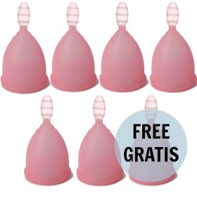 NINA KIKÍ Menstruationstasse Größe L Rosa 6+1 Gratis